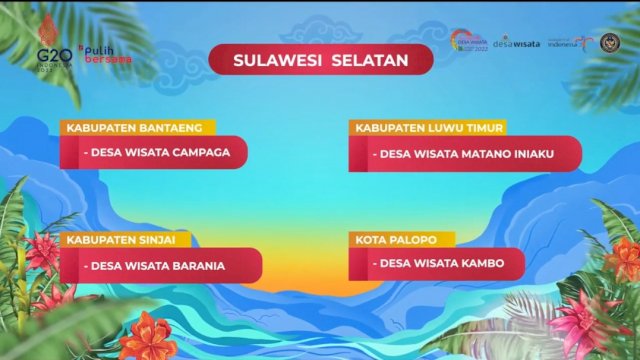 Desat Wisata Matano Luwu Timur tembus TOP 50 Anugerah Desa Wisata Indonesia 2022.