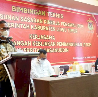 Bupati Luwu Timur Hadiri Bimtek SKP 2022