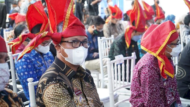 Bupati Luwu Timur, Budiman saat hadiri Gerakan Nasional BBI dan BWI Tahun 2022