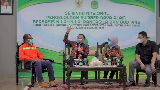 Pemkab Luwu Timur Gelar Seminar Nasional Pengelolaan Sumber Daya Alam berbasis Nilai-Nilai Pancasila dan UUD 1945.