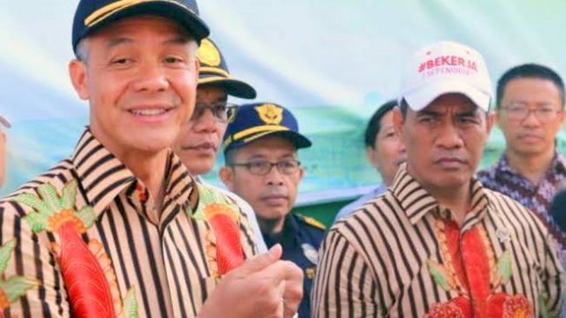 Momen kebersamaan Ganjar Pranowo dan Andi Amran Sulaiman pada sebuah kesempatan belum lama ini. (Foto: Istimewa)