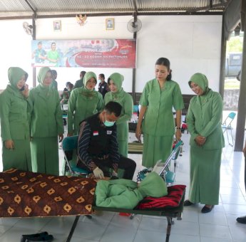 Peringati HUT ke-23 Kodam XVI Pattimura, Kodim 1509/Labuha Gelar Donor Darah