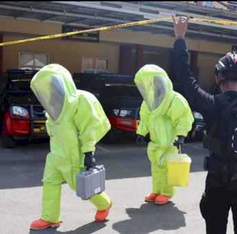 Detasemen Gegana Satbrimob Polda Banten Pelatihan Kimia Biologi dan Radioaktif