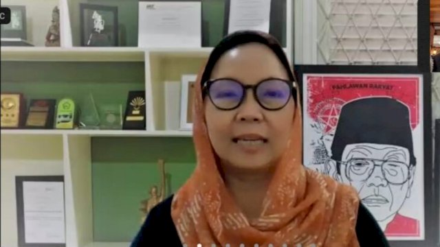 Co-sherpa V20 Alissa Wahid saat memaparkan program CARNIVAL V20 melalui pres confrene lewat virtual, Selasa (17/05/2022). (SC. Chaerani/Republiknews.co.id)