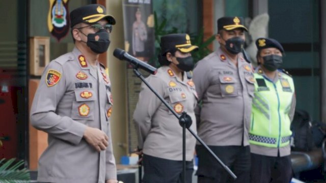 Kapolresta Denpasar AKBP Bambang Yugo Pamungkas, berikan arahan pada jajaran untuk pengamanan GPDR. (Istimewa)