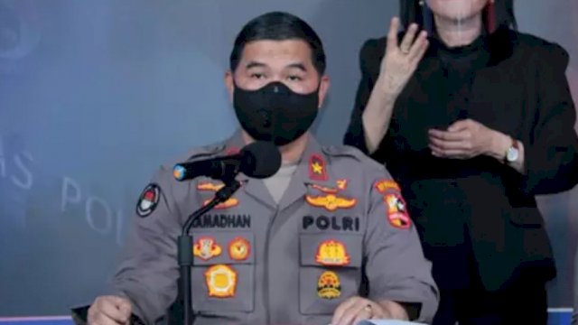 Karo Penmas Divisi Humas Polri Brigjen Ahmad Ramadhan, memberilan keterangan Pers, Selasa (24/05/2022). (Istimewa)