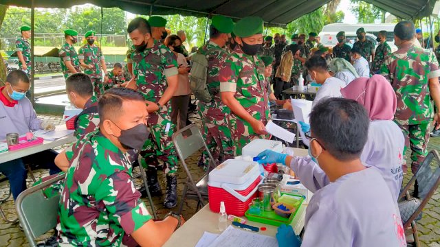 Kegiatan Donor Darah di Lapangan M Yusuf Kodam XIV Hasanuddin, Jumat (27/05/2022). (Istimewa)