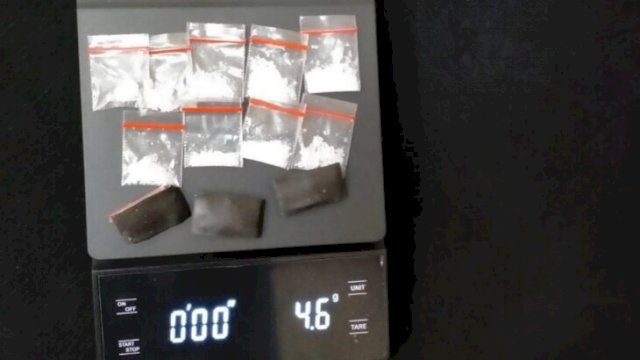 Barang bukti sabu siap edar seberat 4,6 gram diamankan Polresta Serang. (Ist)