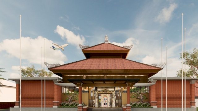 Desain Terminal VVIP di Bandara I Gusti Ngurah Rai Bali. (Gambar 3D Kementerian PUPR)