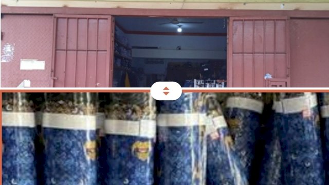 Kain Korpri yang Dijual Murah di Toko Sederhana Watansoppeng, Kabupaten Soppeng. (Istimewa)