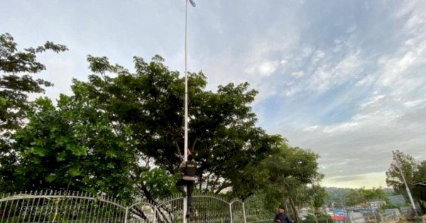 Bendera Bintang Kejora Berkibar di Jayapura Utara di Momen Peringatan Kembalinya Irian Barat ke Pangkuan NKRI