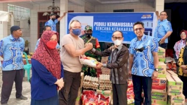 PDAM Makassar Berbagi, Santuni Korban Kebakaran Asrama Polisi