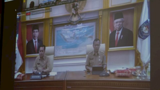Rakor Percepatan Realisasi APBD tahun 2022 secara virtual oleh Kementerian Dalam Neger