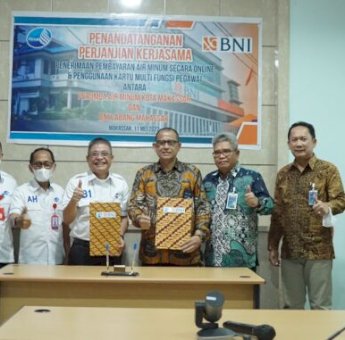 Sependapat untuk layani Masyarakat, PDAM Makassar Teken MoU dengan Bank BNI