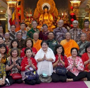 Jaga Keberagaman, Jenderal Dudung Kunjungi Vihara Ekayana Arama