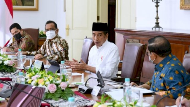 Presiden Jokowi memberi arahan mengenai Pembangunan Ibu Kota Nusantara, di Istana Bogor, Jumat (03/06/2022). (Istimewa)