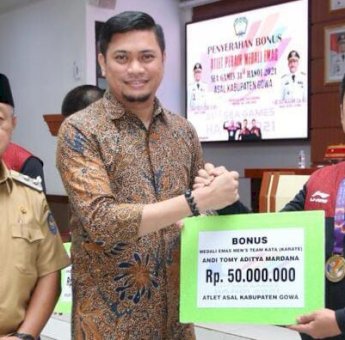 Bupati Gowa Berikan Bonus Puluhan Juta ke Atlet Peraih Emas di Sea Games Vietnam
