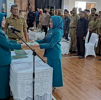Istri Pj Bupati Muhammad Yusup Resmi Jabat Ketua Dekranasda dan TP-PKK Buteng