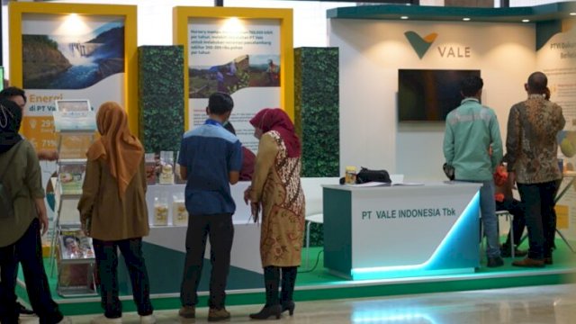 Booth PT Vale di Pameran dalam rangkaian&nbsp; ICCEF di Gedung Manggala Wanabakti Kementerian Lingkungan Hidup dan Kehutanan (KLHK). (Istimewa)