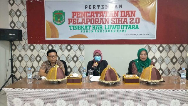 Pertemuan Sistem Pencatatan Pelaporan Sistem Informasi HIV/AIDS (SIHA) Kabupaten Luwu Utara, Sabtu (11/06/2022). (Istimewa)