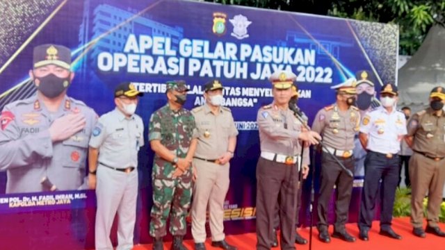 Apel operasi patuh digelar di Polda Metro Jaya senin (13/06/2022) dipimpin Kakorlantas Irjen Pol Firman Shantyabudi menandai di mulainya operasi patuh di seluruh Indonesia. (Ist)