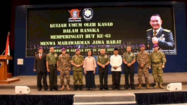 KSAD Jenderal TNI Dudung Abdurachman, usai memberi kuliah umum di ITB, Senin (13/06/2022). (Istimewa)