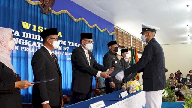 Kementerian Kelautan dan Perikanan (KKP), menggelar wisuda terhadap 147 peserta didik, Sekolah Usaha Perikanan Menengah (SUPM) Tegal, di Kabupaten Tegal, Jawa Tengah pada Kamis (16/6/2022). (Istimewa)