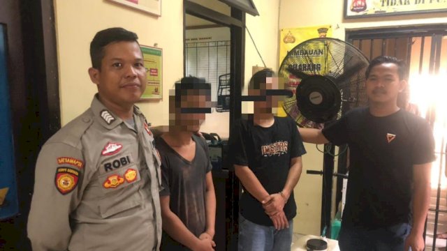 Tersangka PJ dan HE diamankan di Polres Serang, Banten. (Istimewa)