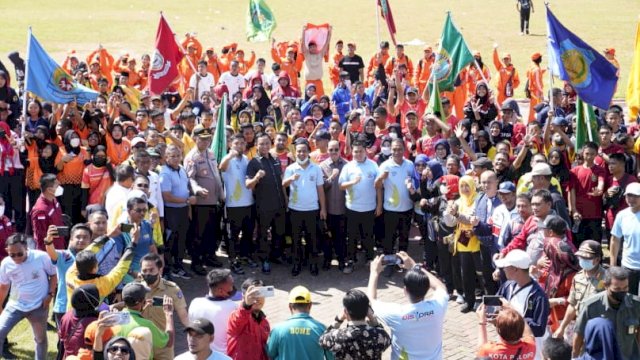 Pembukaan POPDA tingkat Provinsi Sulsel di Lapangan GOR Sudiang, Kota Makassar,&nbsp; Selasa (21/06/2022). (Istimewa)