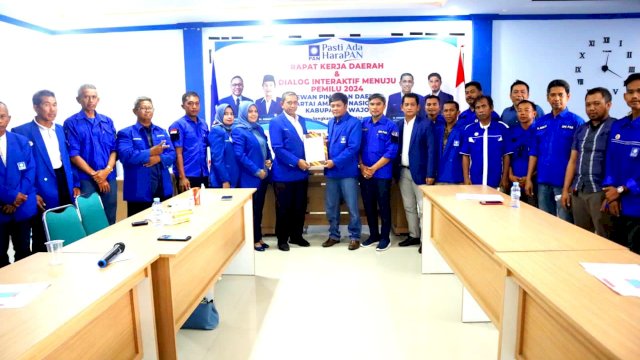 Rapat Kerja Daerah DPD Partai Amanat Nasional (PAN) Kabupaten Wajo, Rabu (22/06/2022). (Istimewa)