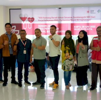 100 Hari Beroperasi, RS Otak dan Jantung Pertamina Royal Gandeng PMI Makassar Gelar Donor Darah