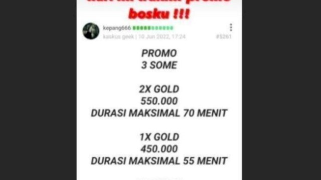 Tangkapan layar Heboh Promo Threesome di Mr Braid Kebayoran Lama. (Istimewa)