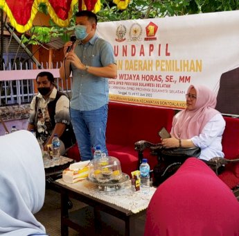Temui Konstituen, Legislator DPRD Sulsel Edward Horas Gelar Kundapil di Baraya
