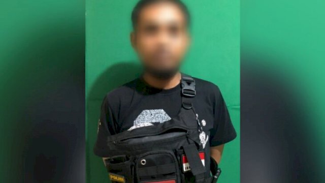 Amri (38) terduga pelaku Jabret yang menjalankan aksinya dengan berpura-purq sebagai Anggota Polisi. (Istimewa)