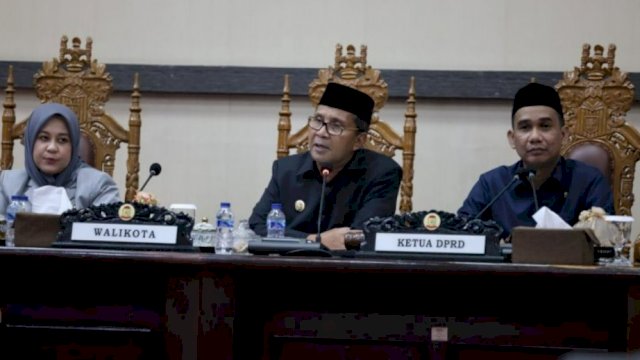 Suasana Rapat Paripurna DPRD Makassar terkait pertanggungjawaban pelaksanaan APBD Tahun anggaran 2021, Selasa (7/6/2022). (Foto: Istimewa)