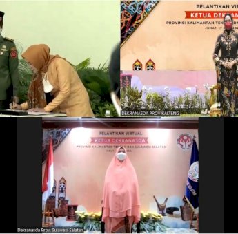 Wury Ma’ruf Amin Lantik Ketua Dekransda Sulsel, Ini Pesannya