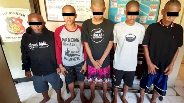 Lima Pelaku Pencuri Ternak yangmeresahkan warga Kabupaten Lebak, diamankan di Polres Lebak. (Istimewa)