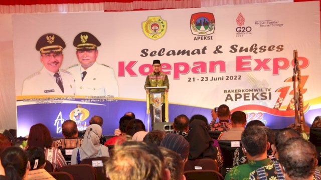 Wagub NTT Josef Nae Soi, Membuka Pameran Koepan Expo, Selasa (21/06/2022). (Istimewa)
