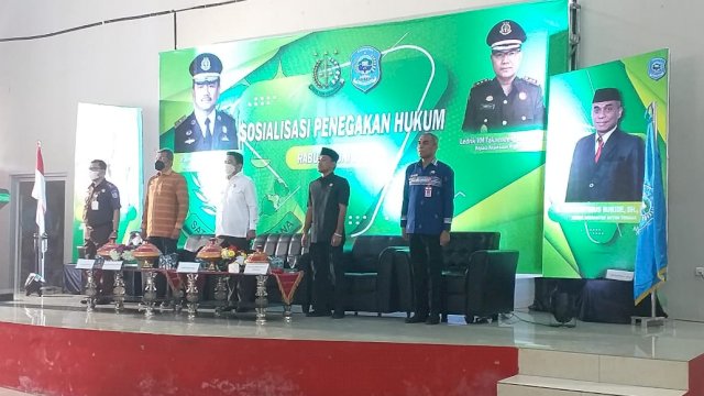 Kegiatan sosialisasi penegakan hukum oleh Kejati Sultra di Kabupaten Buteng, Kamis (30/06/2022).