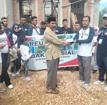 Masjid Al-Mangka di Kontunaga Kabupaten Muna Kebagian Rizki Dari Sejumlah Angkatan Alumni STM Raha