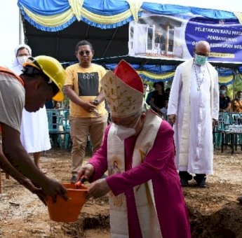 Peletakan Batu Pertama Gedung Keuskupan Merauke oleh Kementerian PUPR