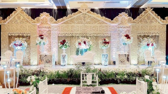 Salah satu dekorasi pernikahan yang ditawarkan Novotel Makassar dalam setiap paket pernikahan yang ditawarkan. (Dok. Novotel Makassar)