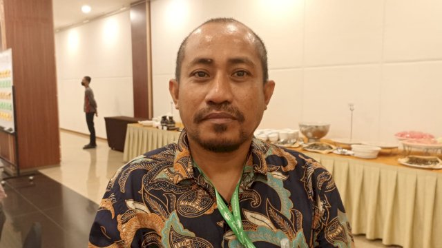 Koordinator Proyek Land4Lives Provinsi Sulsel Muhammad Syahrir, saat ditemui di Hotel Claro Makassar, Selasa (05/07/2022). (Foto: Chaerani/Republiknews.co.id)