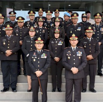 Polres Jakarta Barat Bersama Forkopimko Ikuti Upacara Bhayangkara ke-76 Secara Virtual