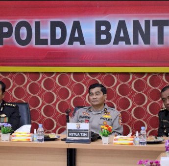 Polda Banten Terima Kunjungan Tim Wasops Dalam Rangka Aman Nusa II Lanjutan Penanganan Covid-19