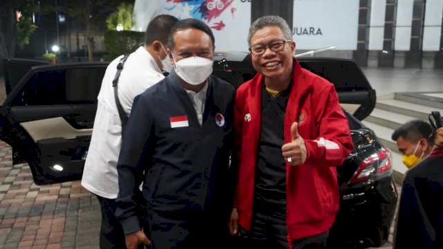Wali Kota Parepare Taufan Pawe, bersama Menteri Pemuda dan Olahraga Zainudin Amali. (Istimewa)