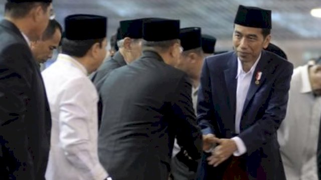 Presiden Jokowi tiba di Masjid Istiqlal. (Istimewa)