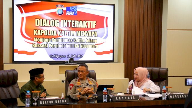 Kapolda Kaltim Kapolda Kaltim Irjen Pol Drs, Imam Sugianto, M.Si, Hadiri Undangan Talkshow RRI Samarinda.(Foto: Dok Humas Polda)