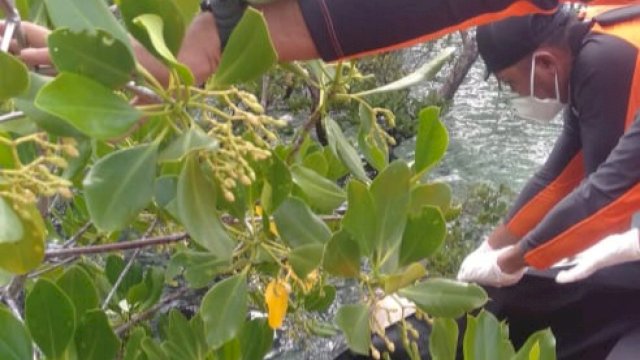 Tim SAR Kabupaten Muna saat mengevakuasi mayat korban, Senin (11/07/2022). (Istimewa)