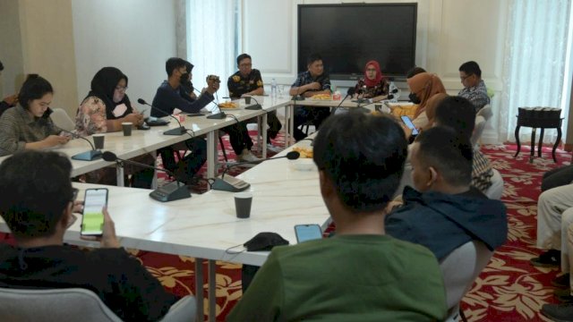 Coffee Break Dinas Peternakan dan Kesehatan Hewan Sulsel yang difasilitasi Bidang Humas Dinas Kominfo Sulsel, di Kantor Gubernur Sulsel, Kamis (14/07/2022). (Istimewa)